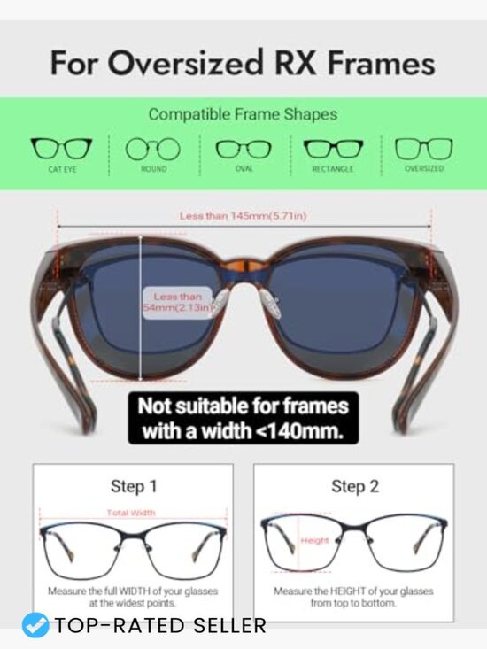 Oversized Fit Over Sunglasses Polarized TR90 Large Shades Driving Sport main image 6